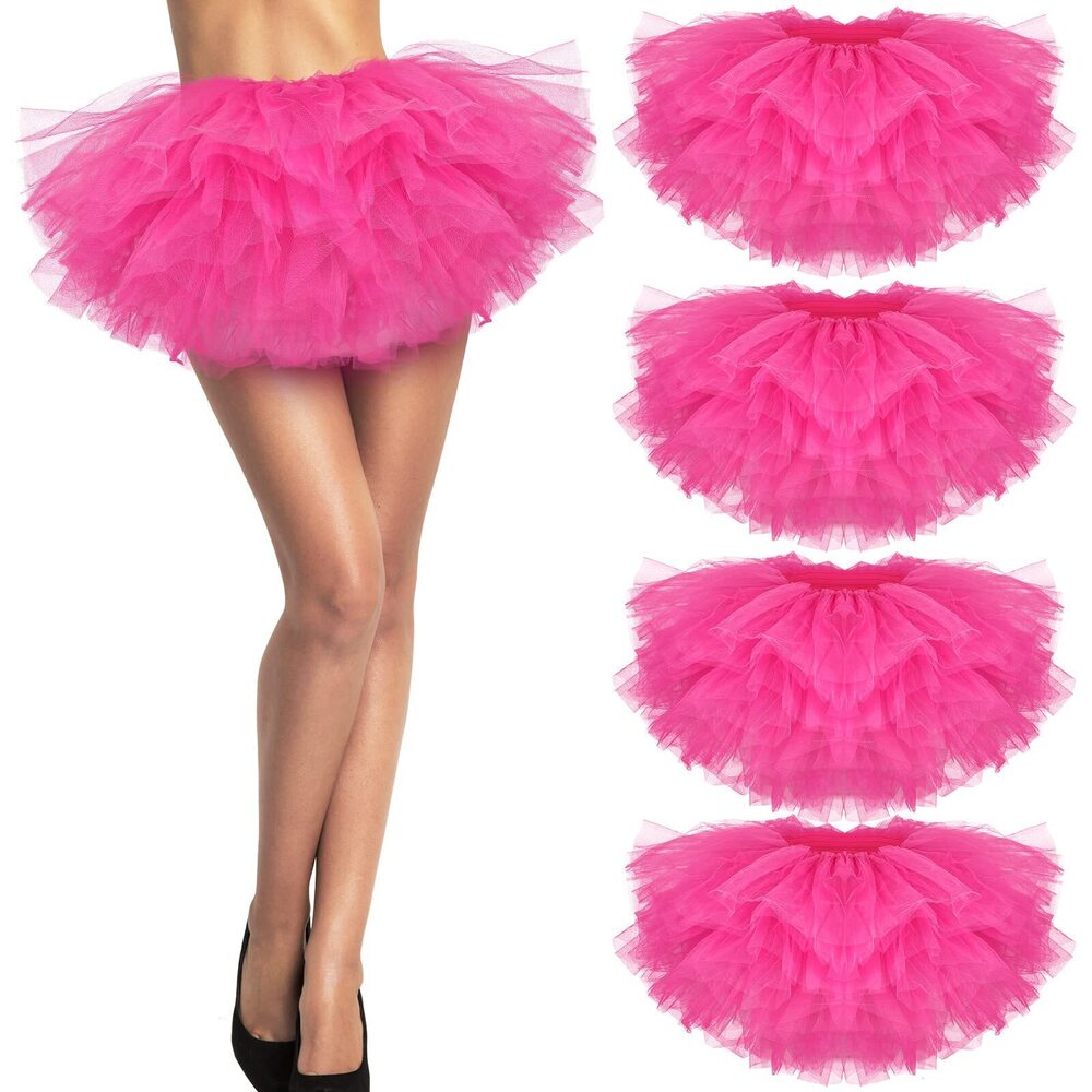 2031 4 Pieces 5 Layered Tulle Tutu Skirt Tutu Skirt Adult Sized Tutu